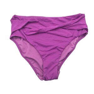 Amavi Bikini Bottom High Rise Tie Front Purple M
